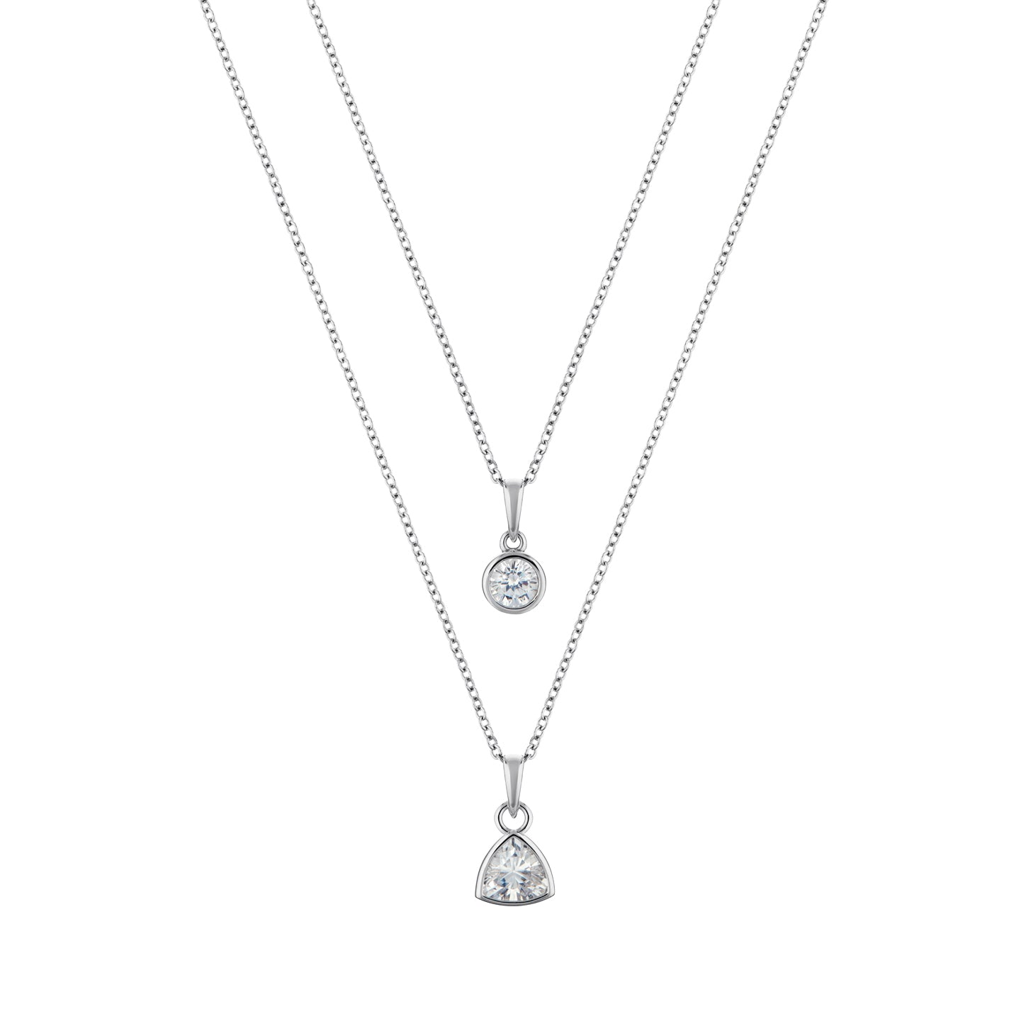 Layer necklaces with mini pendants on chain 