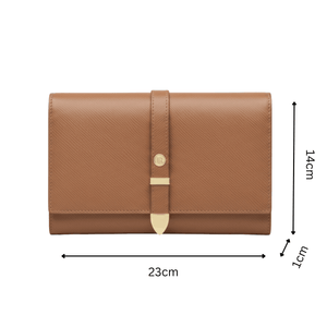 Aspen Brown Plant-Based Leather Travel Wallet ( Available for Pre-order 9th April Delivery)