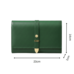 Aspen Forest Green Plant-Based Leather Travel Wallet ( Available for Pre-order July 14th Delivery)
