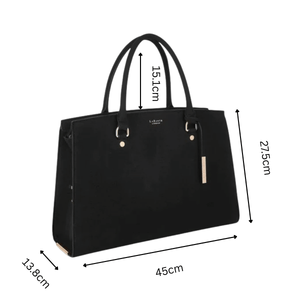 Aricia Black Vegan Laptop Bag