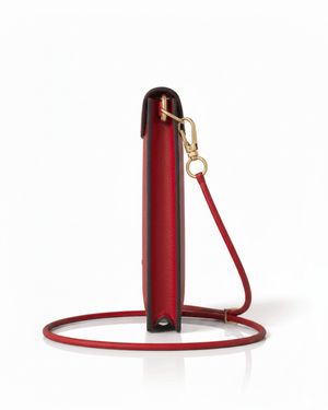 Nutcombe Red Reisepasshülle und zweifach faltbares CC-Etui in Geschenkbox