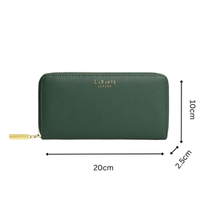 Serene Forest Green Reißverschluss-Geldbörse