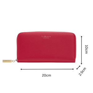 Serene Pink Vegane Geldbörse mit umlaufendem Reißverschluss