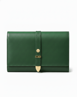 Aspen Forest Green Plant-Based Leather Travel Wallet ( Available for Pre-order July 14th Delivery)