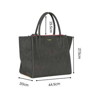 Demi Grey Vegan Winged Tote Bag