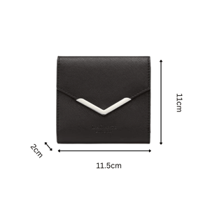 Diana Black Kleine vegane Bifold-Geldbörse