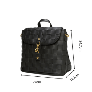 Rosie Black Mini Vegan Backpack