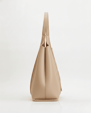 Vegan nude leather handbag