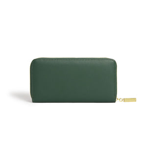 Serene Forest Green Zip Around Wallet