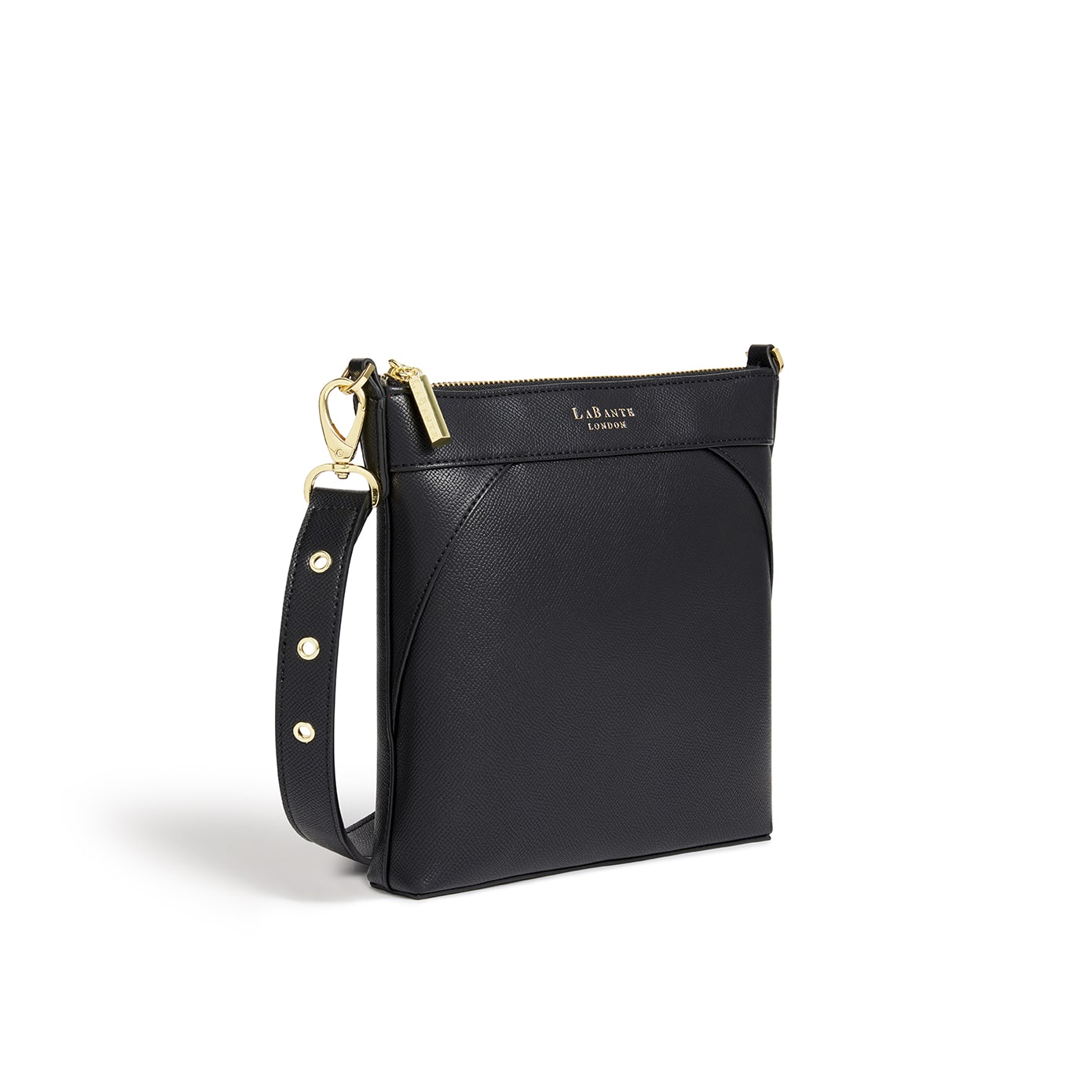 Raven Black Vegan Cross Body Faux Leather Bag