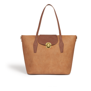 Maple Brown Vegan Non Leather Tote Bag, vegan tote bag