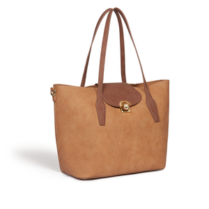 Maple Brown Vegan tote handbag