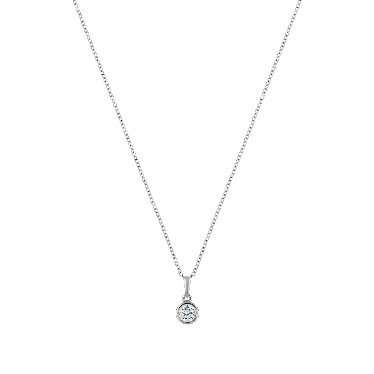 LaBante London Ethically & Sustainably Made Moissanite Circle of Life Sterling Silver Necklace