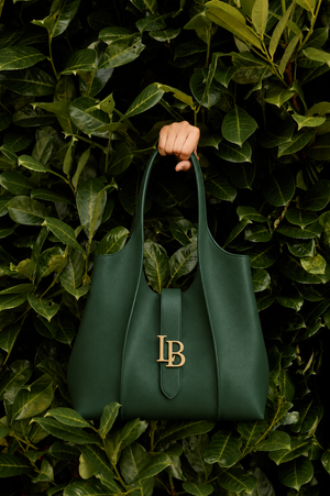 Plant based green vegan shoulder bag