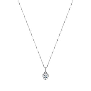 LaBante London Ethically & Sustainably Made Moissanite Pure Heart Sterling Silver Necklace