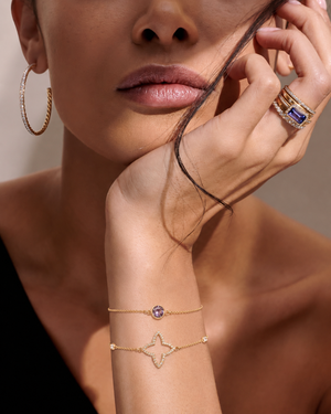 Sterling silver gold plated heart bracelet