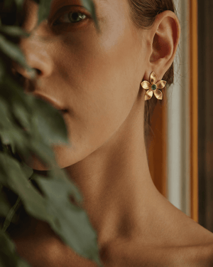 Elora Emerald Studs
