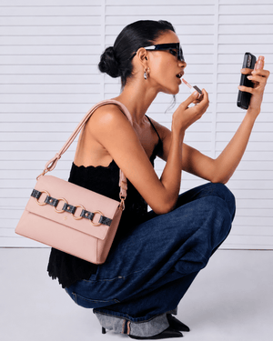 Alder Nude Clutch & Cross-Body Bag