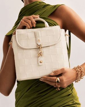 Rosie White Mini Veganer Rucksack