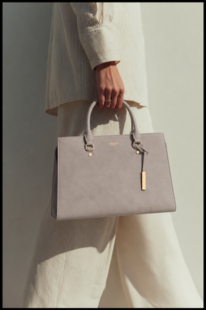 Aricia Grey Vegan Laptop Bag