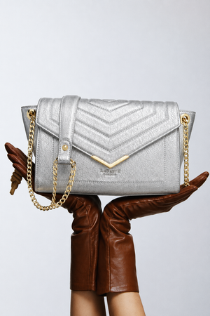 Kensington Silver Vegane Umhängetasche