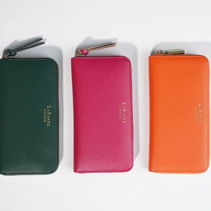 Serene Pink Vegan Zip Around Wallet