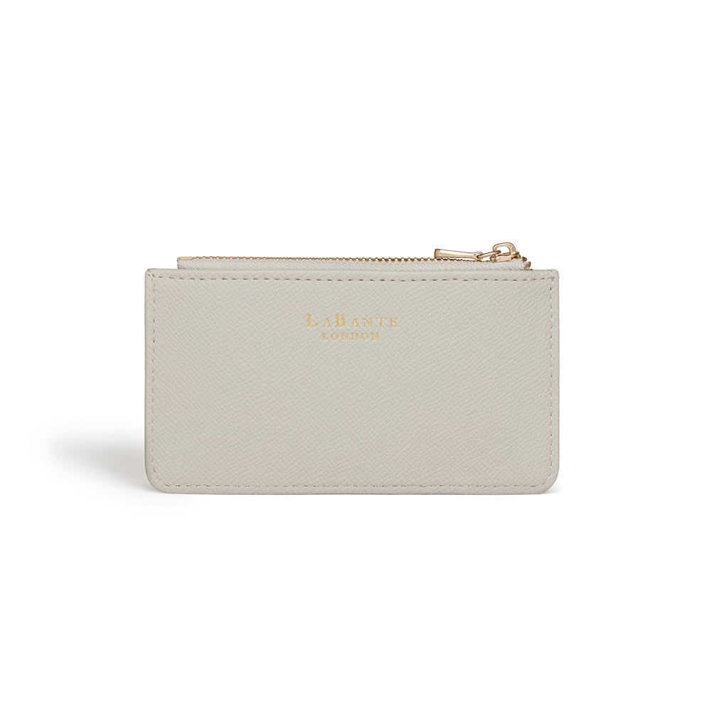 LaBante London Cruelty Free & Sustainable Willow Sleek Grey Coin and Card Holder Wallet