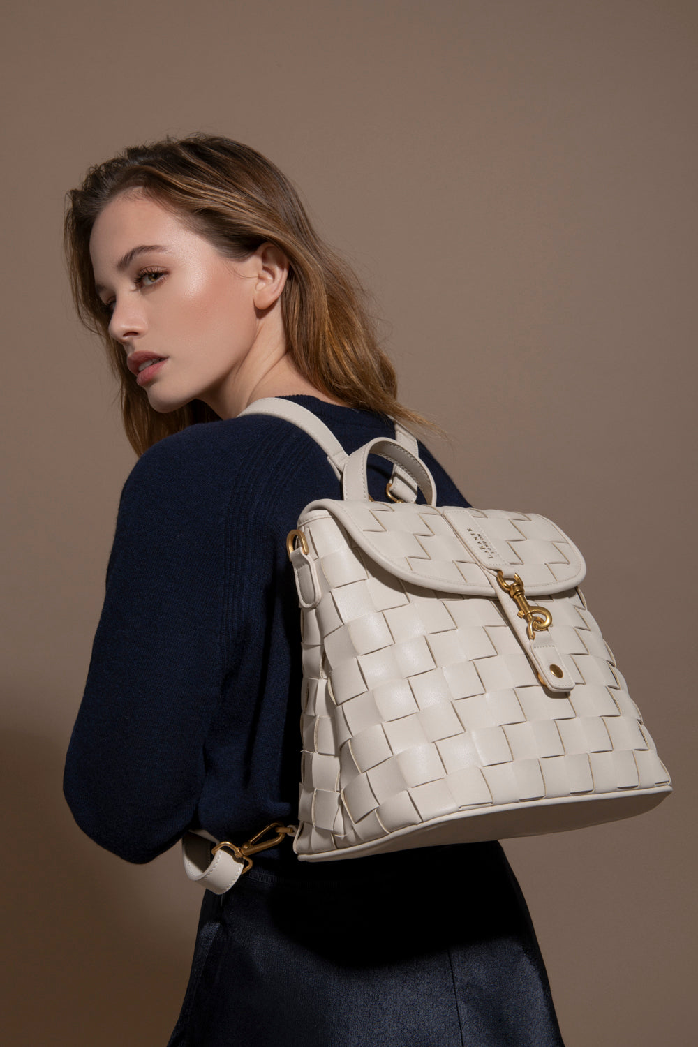 Rosie Vegan Ladies Backpack Cute Mini White Backpack LaBante London UK