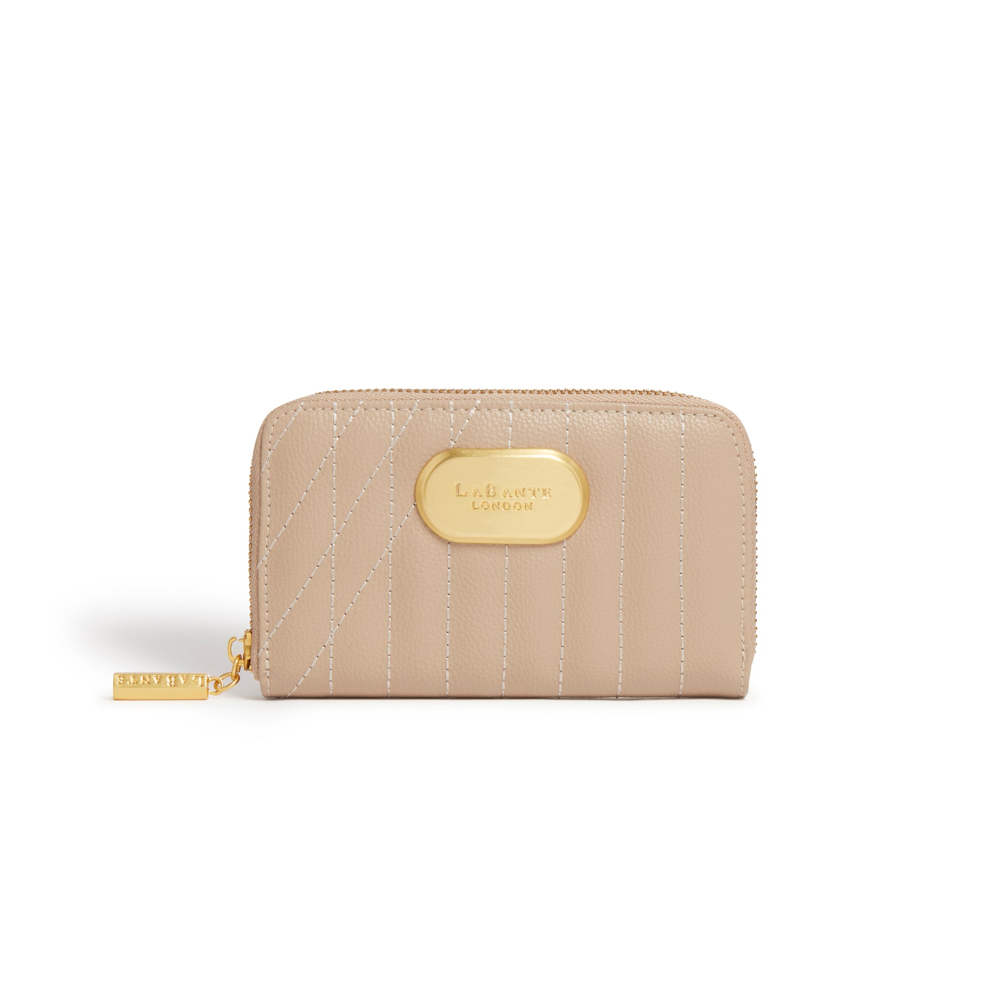 Kenia  Beige Vegan Purse with Pink Recycled bottle interiors