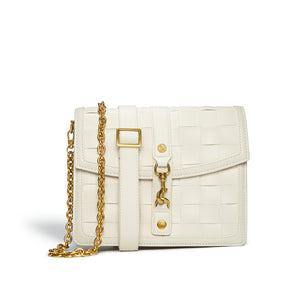 Daisy White Vegan Shoulder & Crossbody Bag