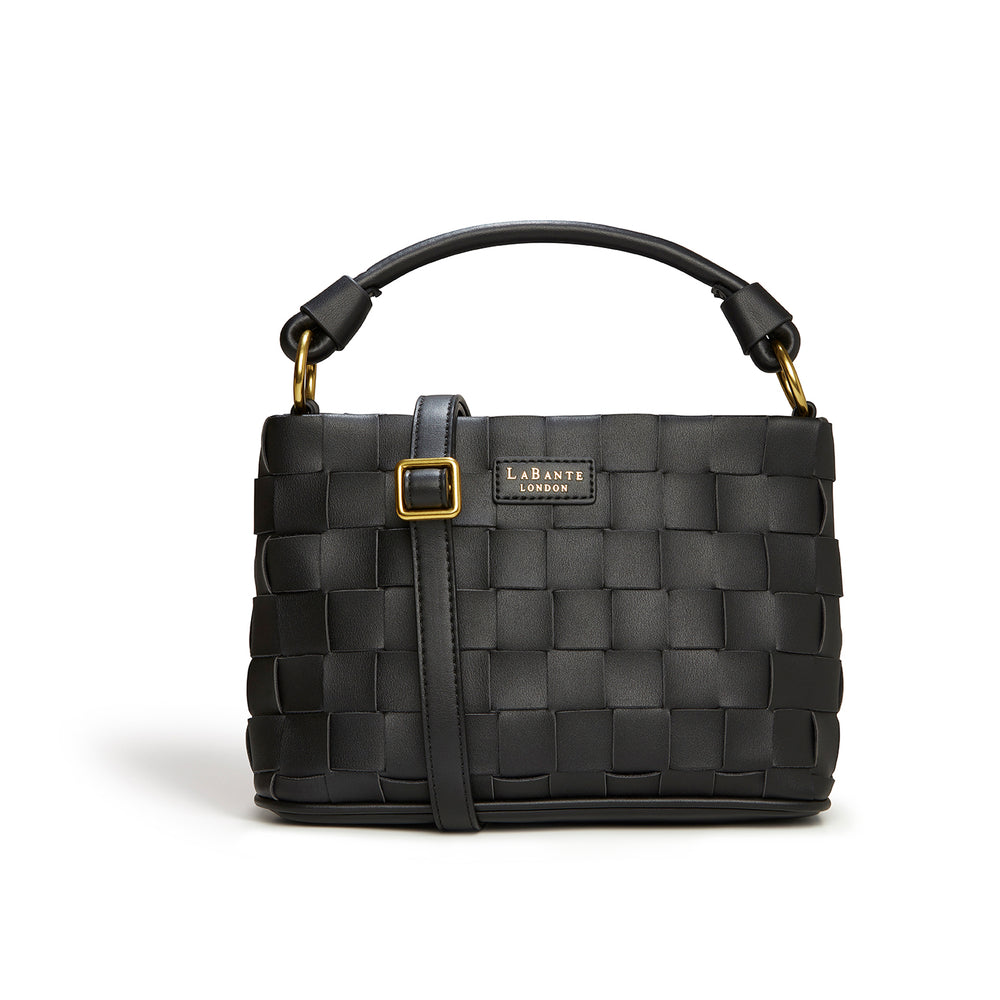 Black vegan online handbag