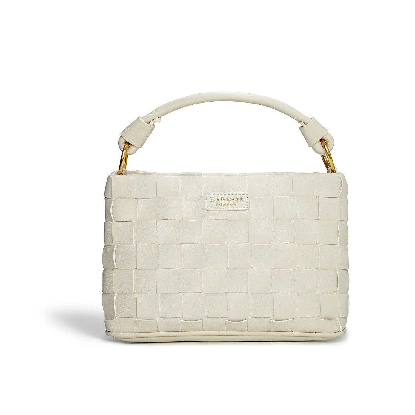 LaBante London Cruelty Free & Sustainable Bella Vegan Mini Interwoven White Cross Body Bag