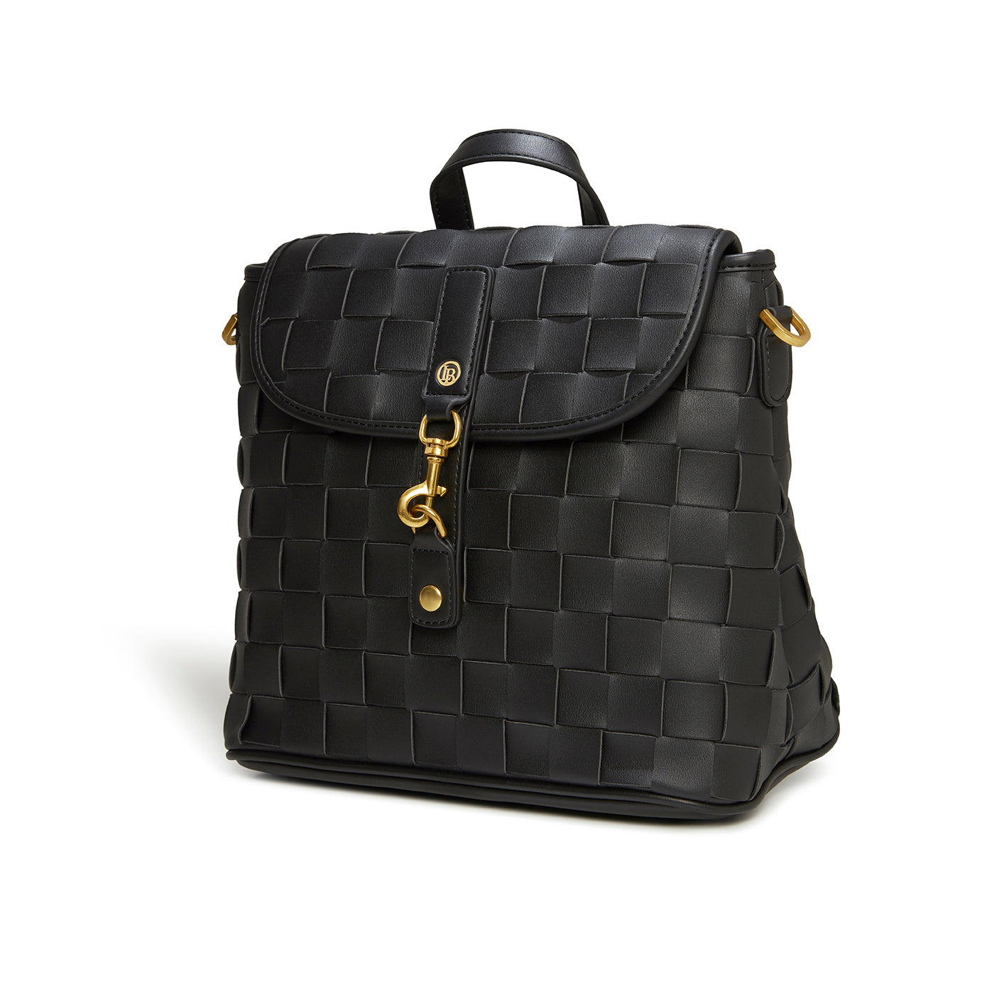 LaBante London Cruelty Free & Sustainable Rosie Woven Mini Black Vegan Backpack