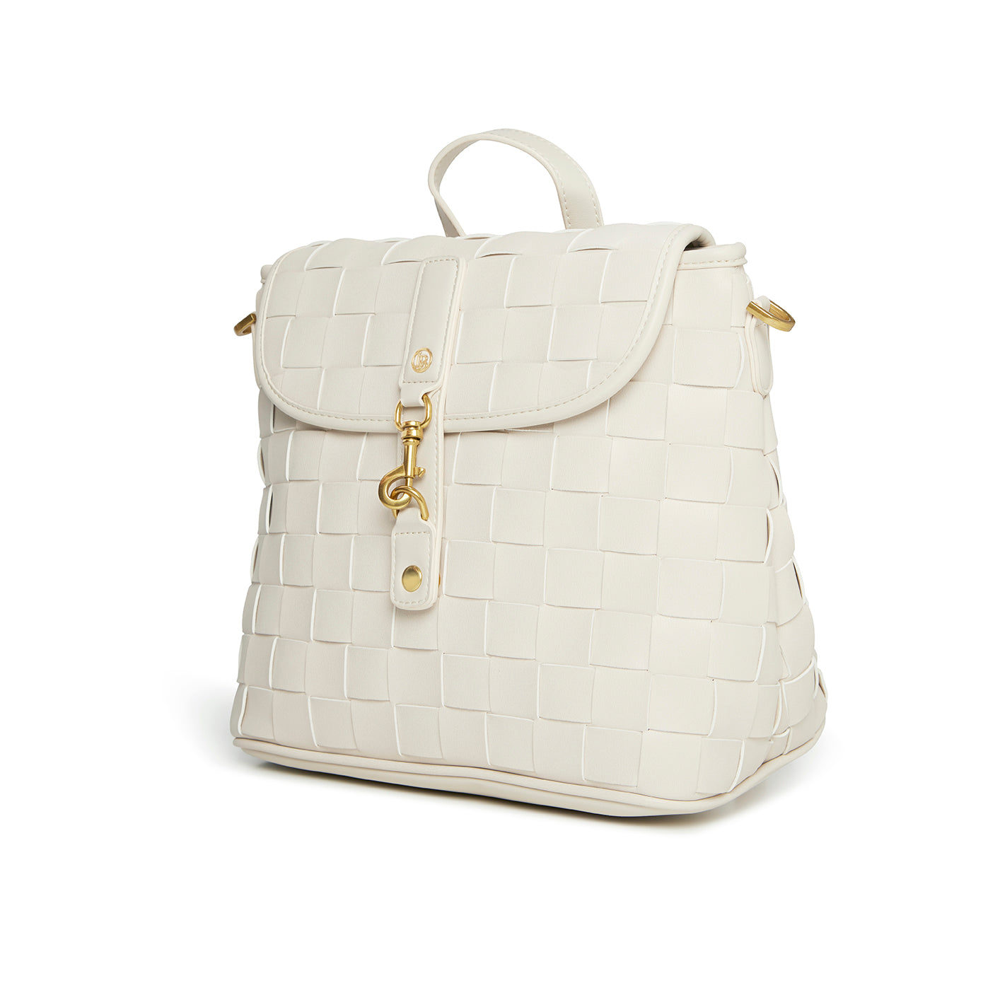 Sustainable, cruelty free, vegan white backpack LaBante London Bags