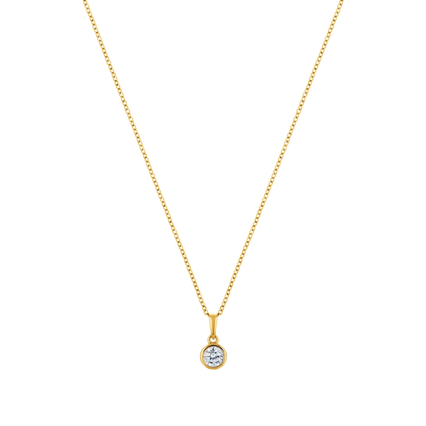 LaBante London Ethically & Sustainably Made Moissanite Circle of Life Gold Plated Sterling Silver Necklace