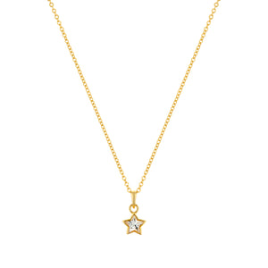 LaBante London Ethically & Sustainably Made Moissanite Divine Star Gold Plated Sterling Silver Necklace
