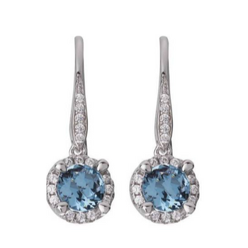 Azure drop sterling silver earrings