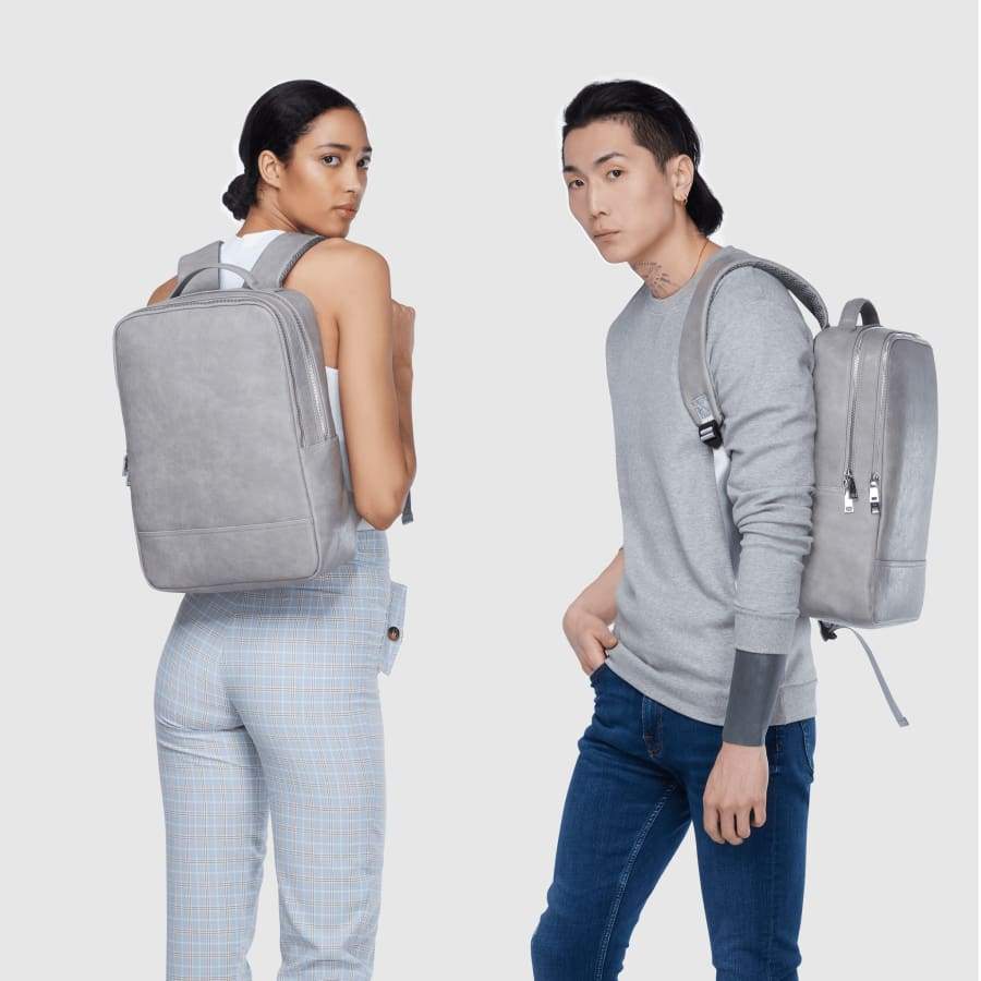 Acacia Grey Unisex Vegan Laptop Backpack