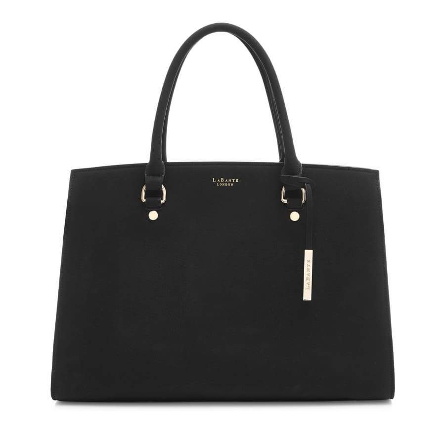 LaBante London Cruelty Free & Sustainable Aricia Black Vegan Laptop Bag for 13 inch Laptops