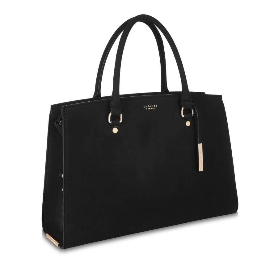 Aricia Black Vegan Laptop Bag