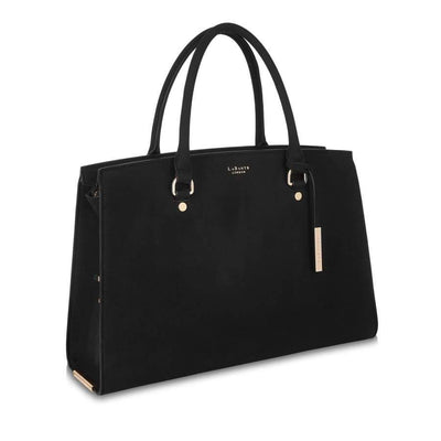 aricia black vegan laptop bag handbag shoulder fashion