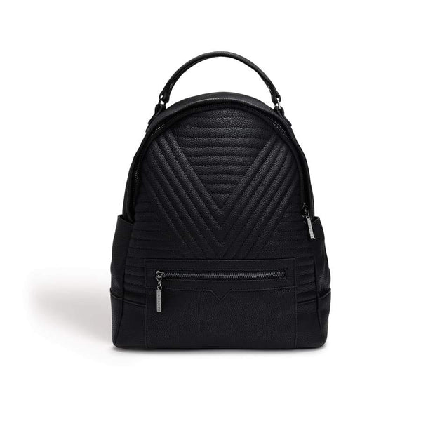 Camberwell Black Quilted Backpack | Black Backpack with Style
