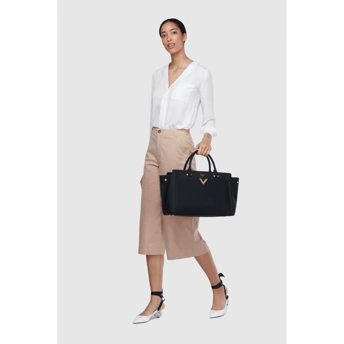 dawson backpack shoulder bad vegan leather Dawson Black Non Leather Laptop Bag | Vegan, sustainable & ethical