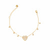 Sterling silver gold plated heart bracelet